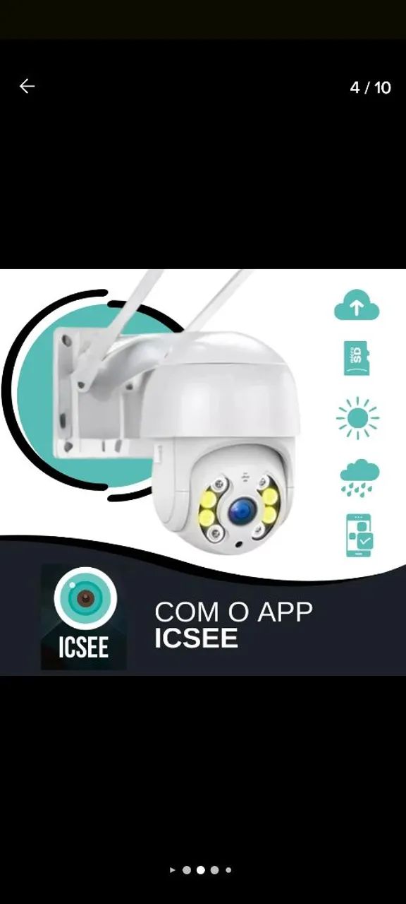 Câmera de Segurança Externa ICSEE