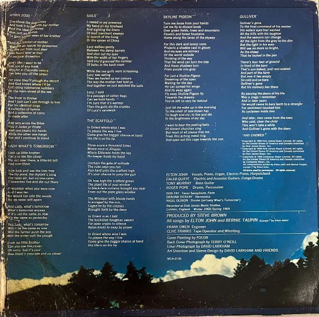 Disco de Vinil LP Elton John Empty Sky (com encarte) - Foto 2