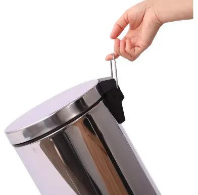 Lixeira Inox 12 Litros Com Pedal E Cesto Removível - Foto 2