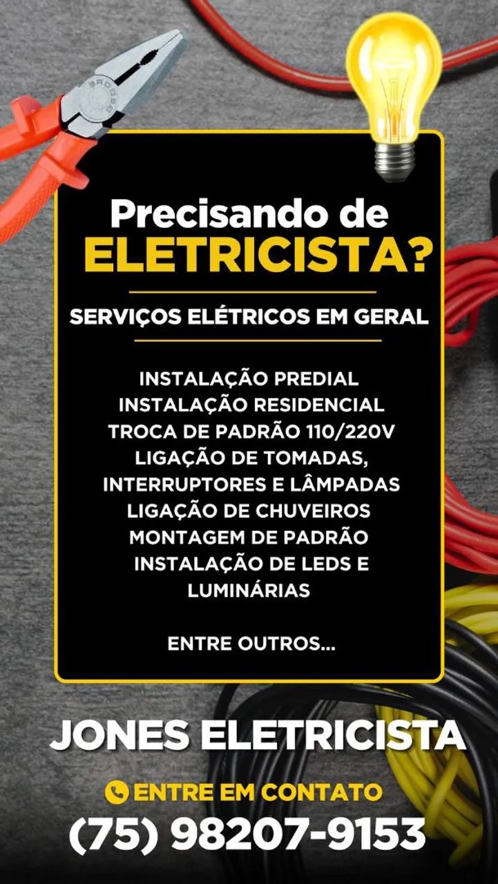 Eletricista residencial e Predial 