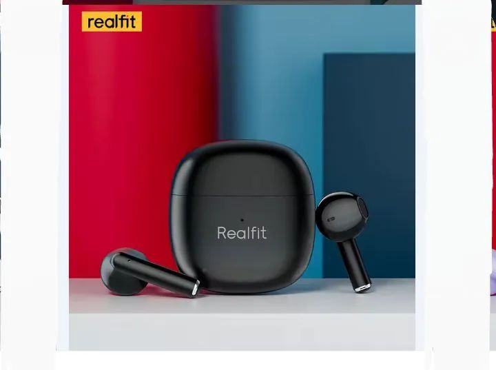 Fone Realfit F1 cores, preto, branco Bluetooth 5.3 sem fio - Foto 6