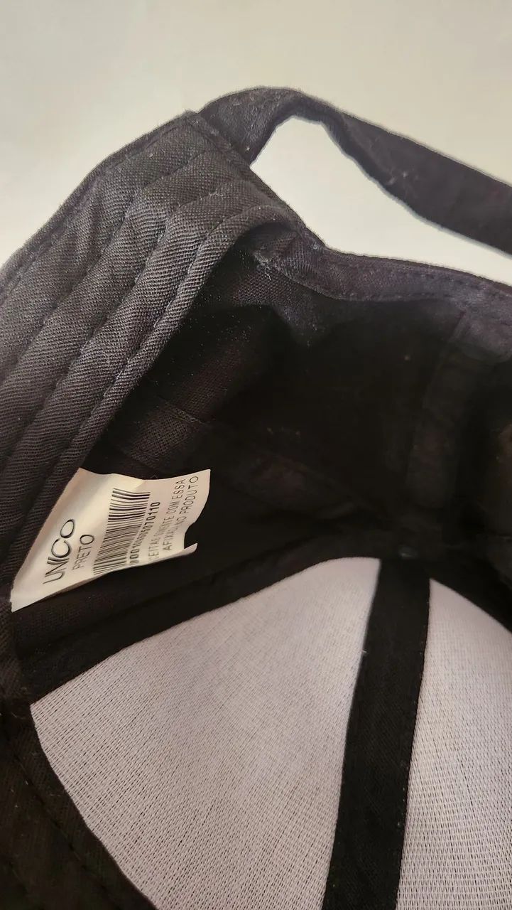 Boné preto tamanho unico