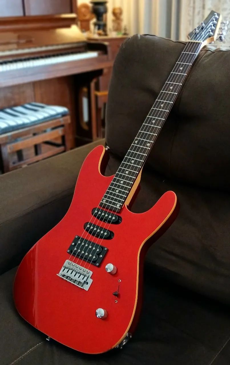 Guitarra Superstrato TAGIMA Memphis MG230 Vermelha Escala Longa - Foto 2
