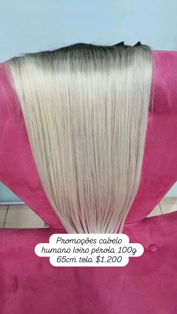 Promoção de cabelo humano loiro mesclado - Foto 5