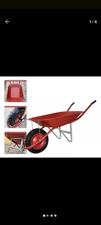 Carrinho de Mão - Ideal para Jardins e Construções