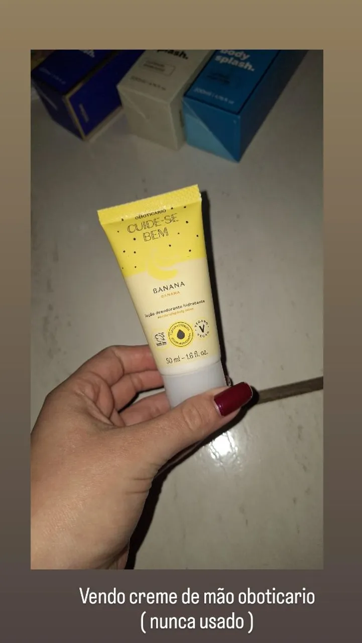 Creme para as mãos Banana O Boticário