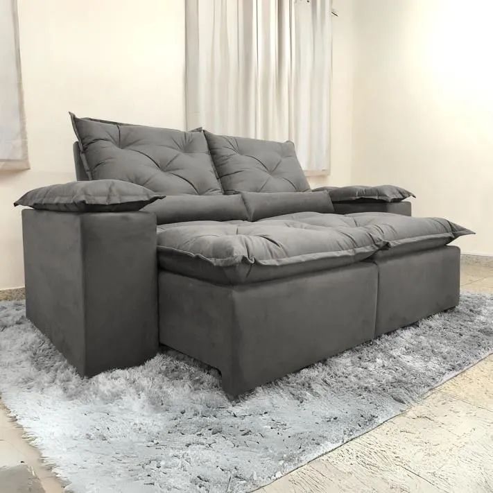 Sofá Retrátil e Reclinável Grécia 2,00 m- Produto Novo  - Foto 3