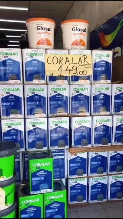 Tinta Coral - Rende Muito - Pacote com 12 latas - Foto 2