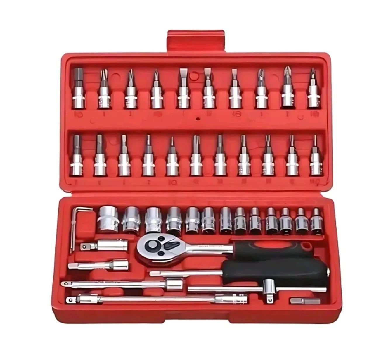 Chave Catraca Kit Com 46 Peças