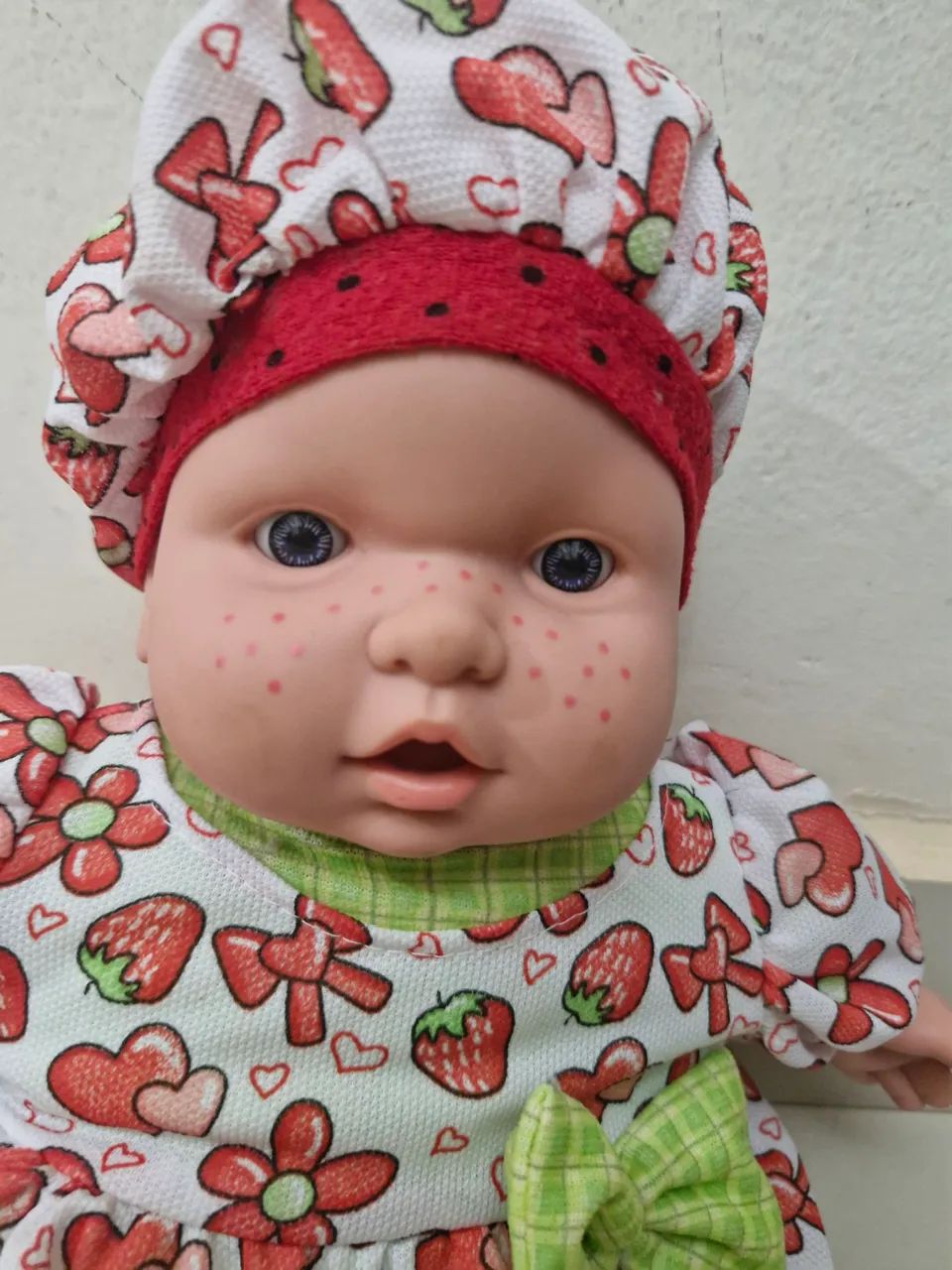 BY Milk de Morango - boneca de pano com cheirinho de morango - Foto 3