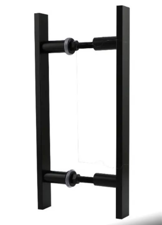 Puxador de porta de vidro preto