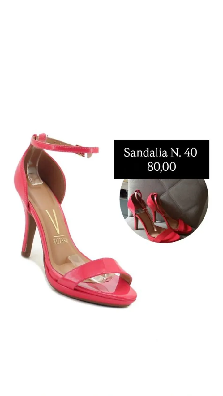 Sandália feminina vermelha  Vizzano