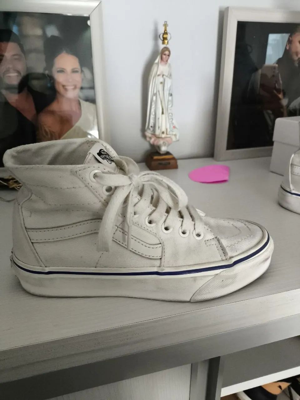Tênis Vans Sk8-Hi Branco Calçados Polvilho (Polvilho), Cajamar