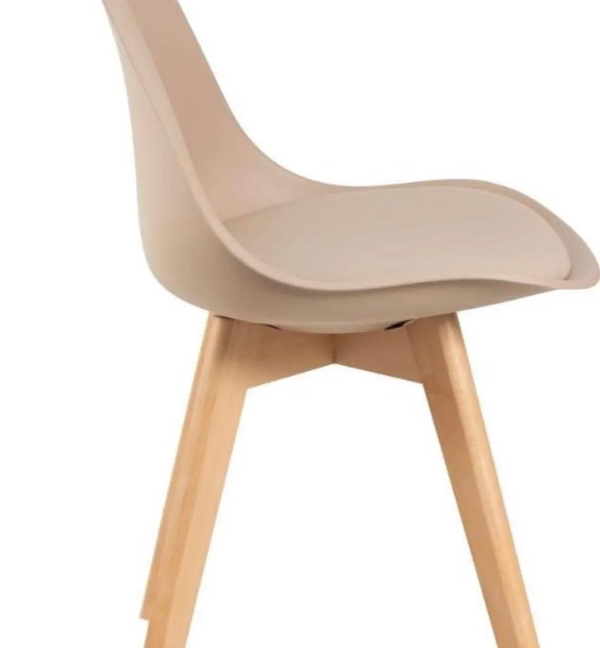 Cadeira de jantar original assento estofado Eames Leda  - Foto 3
