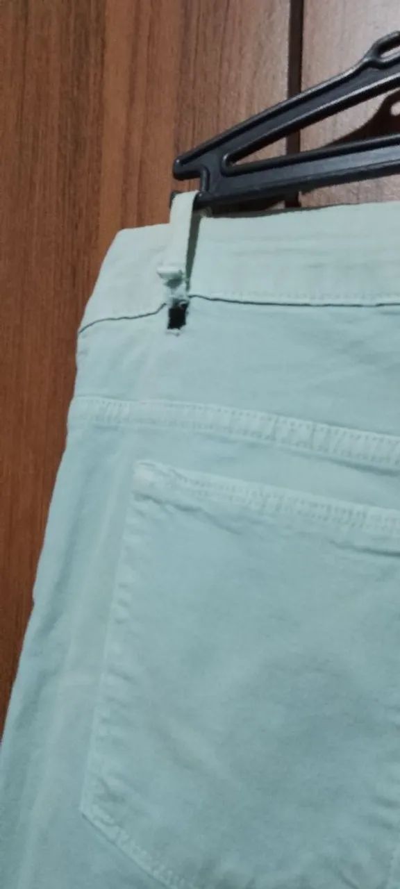 Calça Jeans Verde Feminina - Foto 5