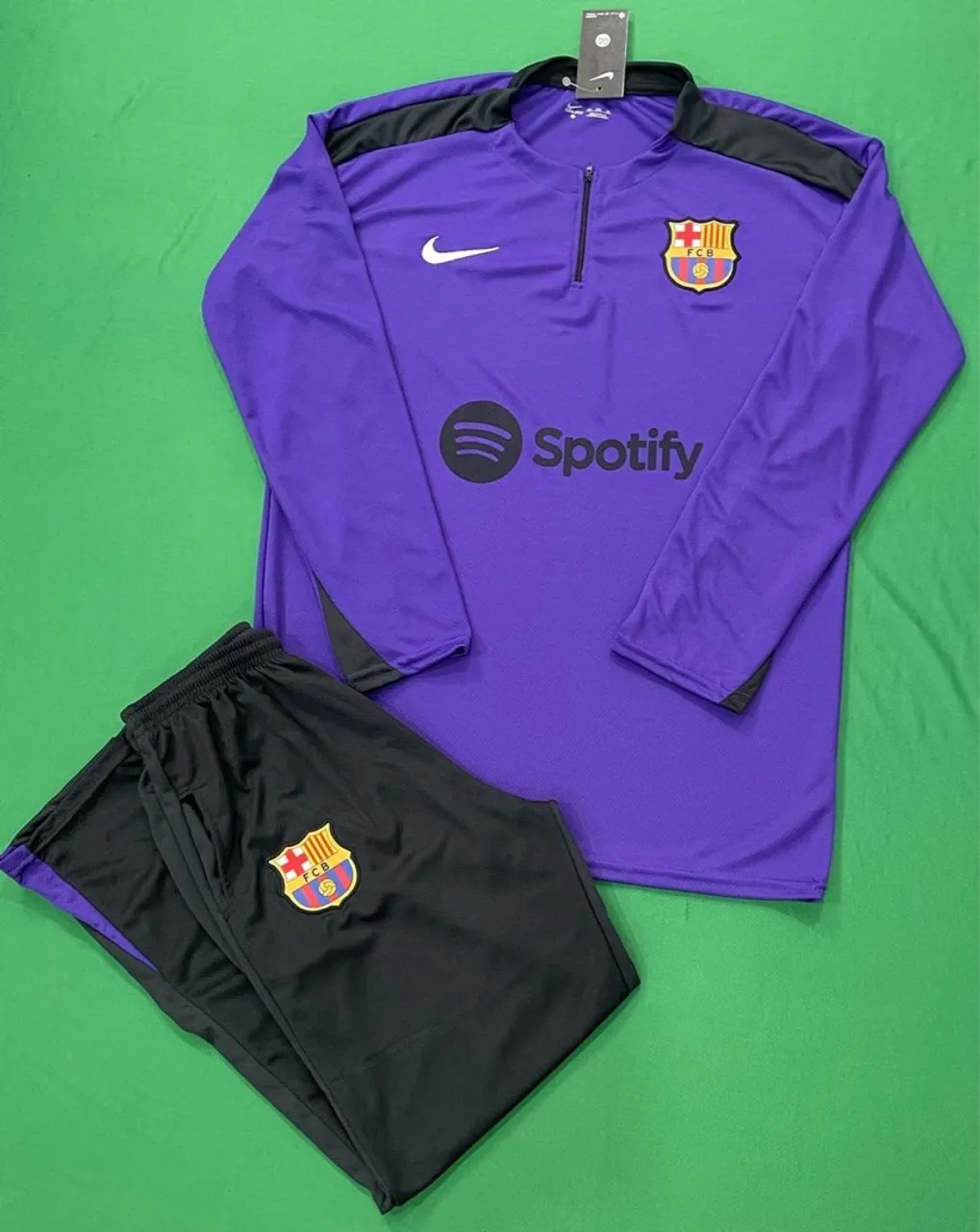 Conjunto Barcelona Treino - Roxo e Preto