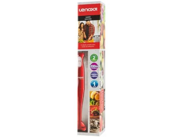 Mixer Lenoxx Facile Red PMX409, 200W, 2 Vel, Vermelho - 110V (NOVO) - Foto 6