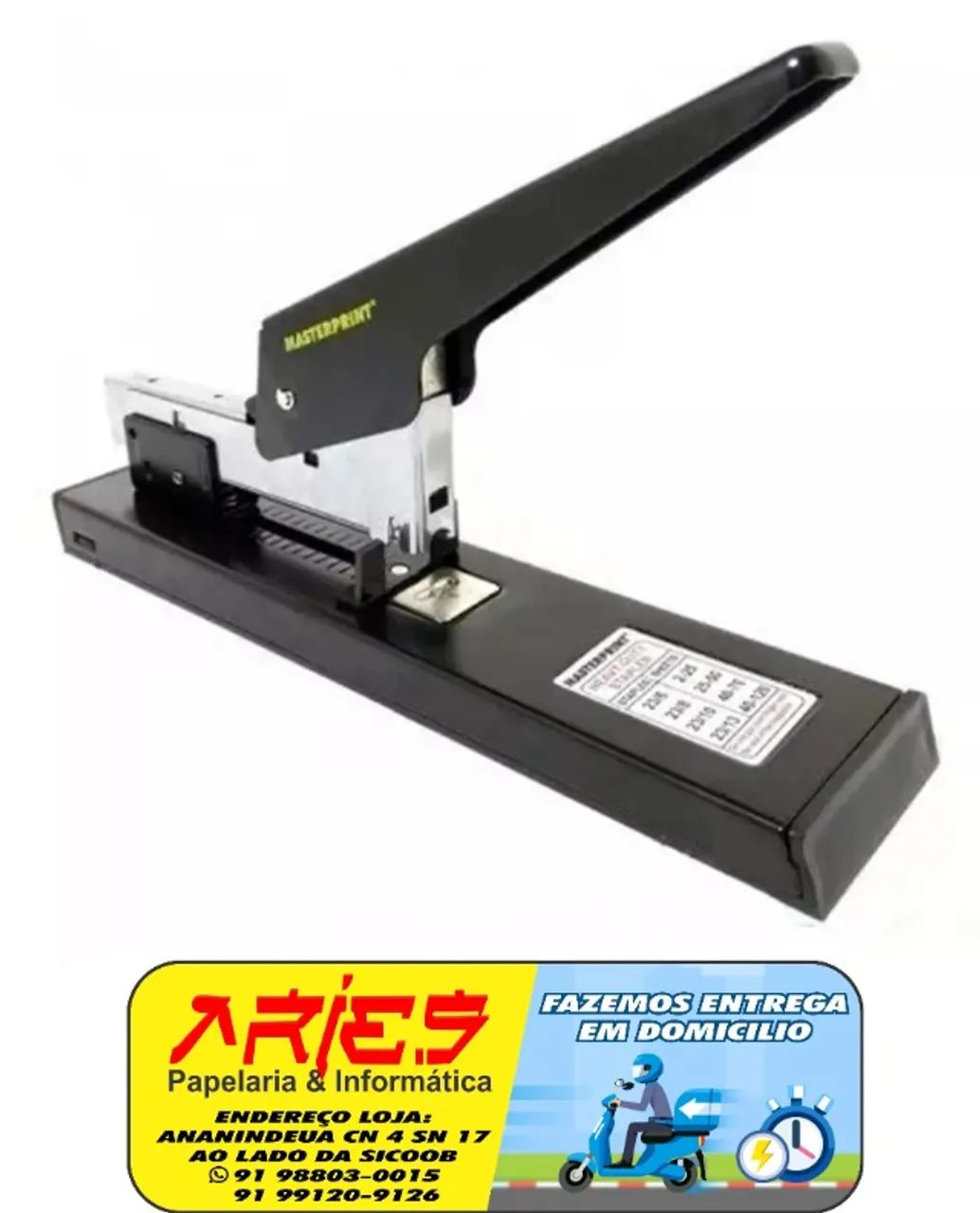 GRAMPEADOR DE METAL MASTERPRINT MP 390 ATE 100 FOLHAS