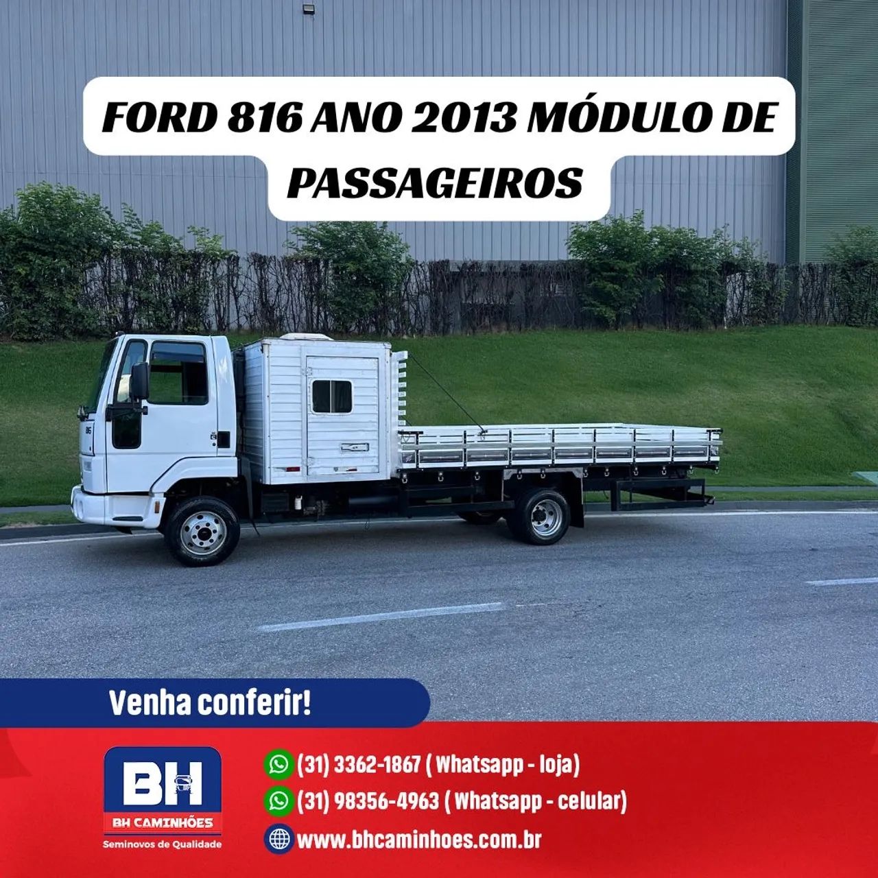 Ford Cargo 816 / Módulo 8p e Carroceria/ Pronto para Trabalhar 
