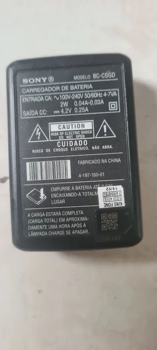 Carregador de Bateria Sony BC-CSGD para Câmera