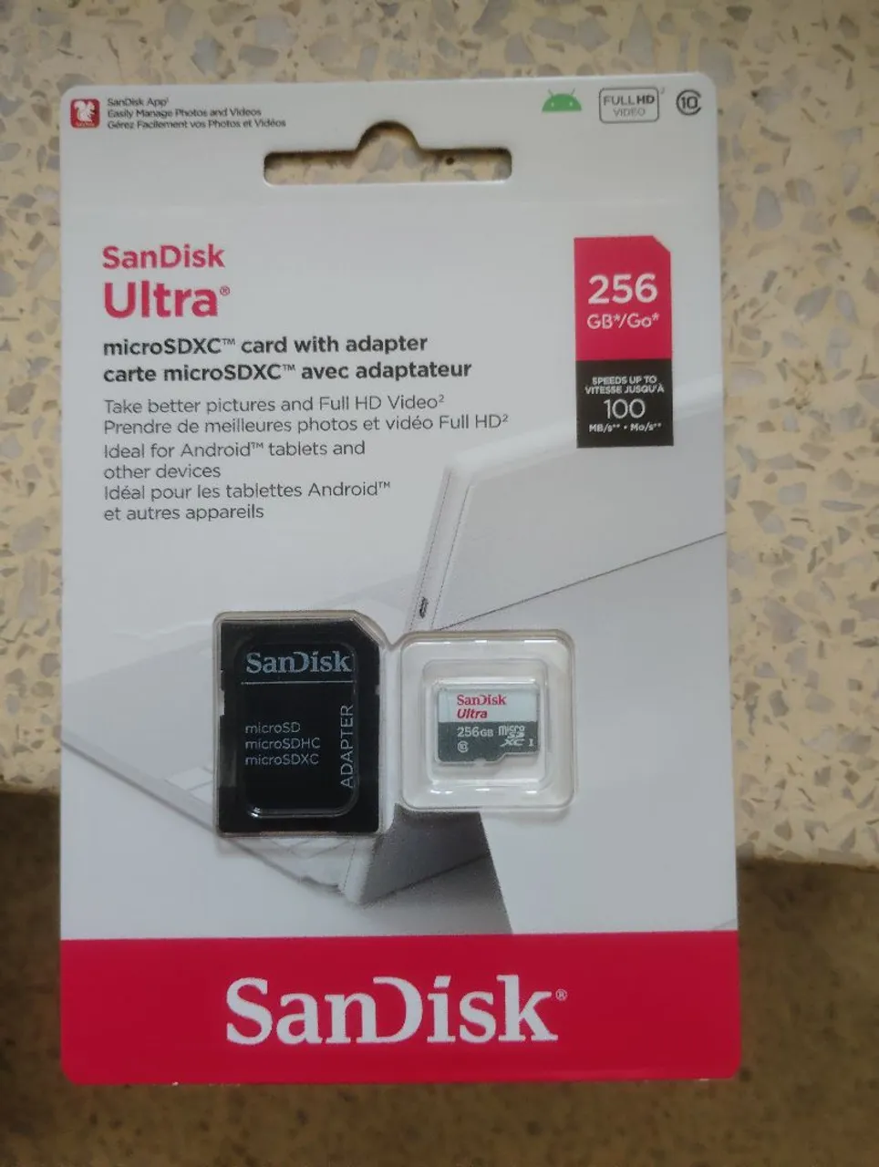 Cartão de Memória SanDisk Ultra 256GB microSDXC com adaptador
