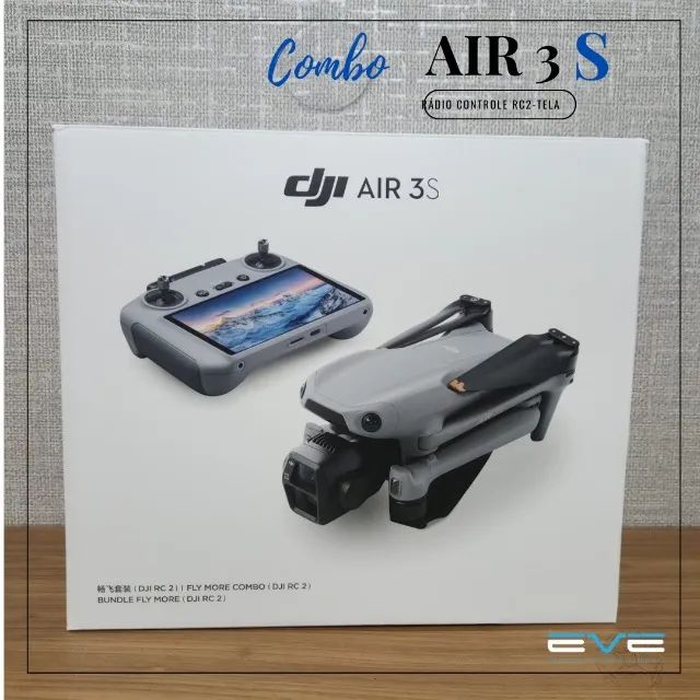 DJI Air3 S, Combo, Controle Tela!