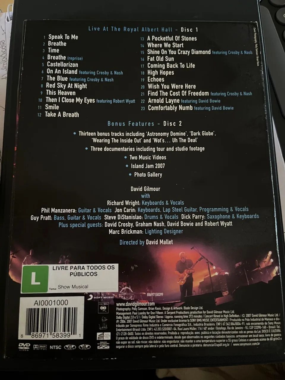 DVD David Gilmour Live At The Royal Albert Hall - CDs, DVDs etc