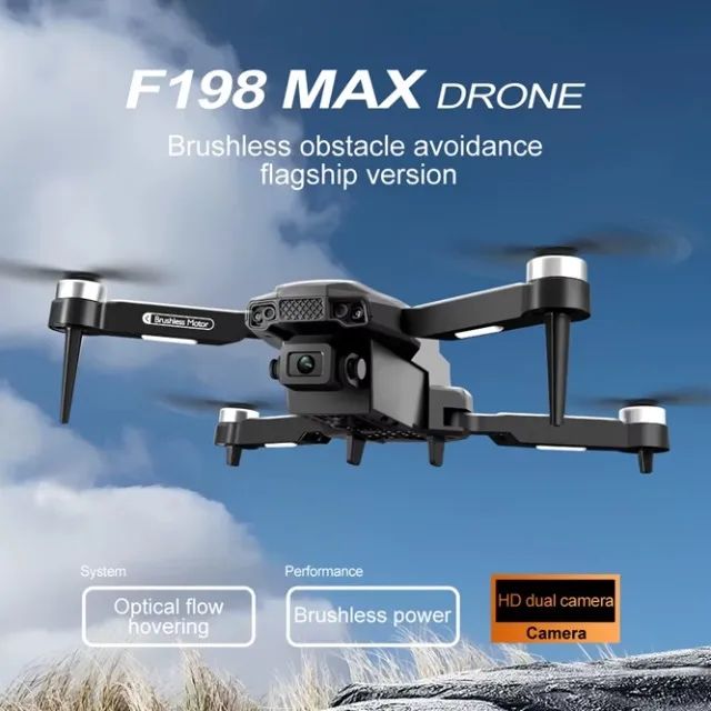 Drone F198 Max, Filma e Tira foto - Novo