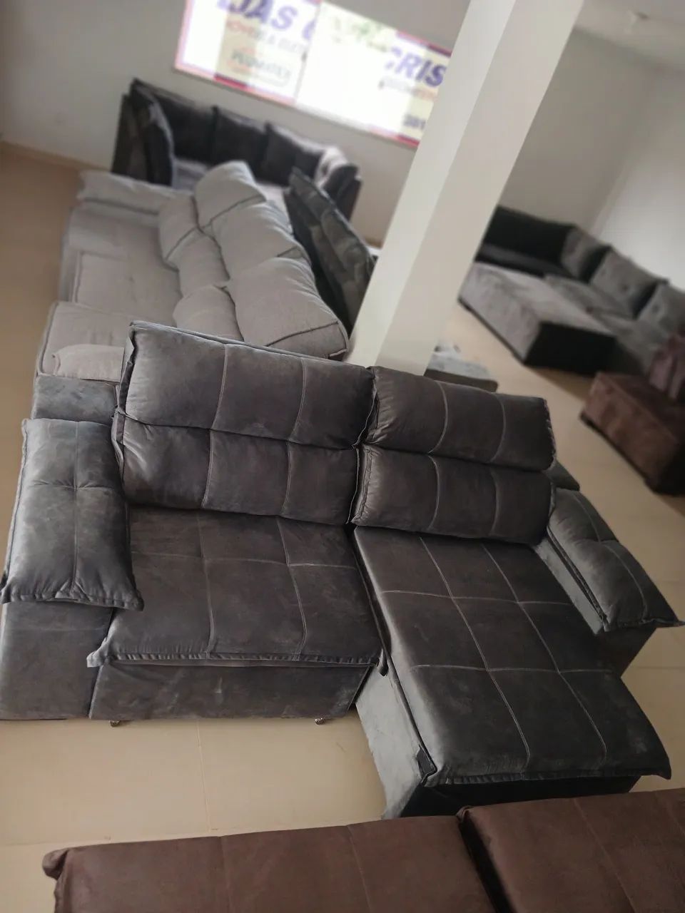 Sofá Cinza Modular Confortável - Novo  - Foto 3