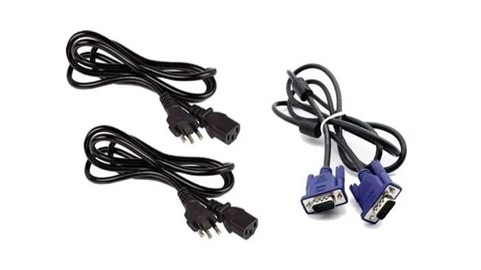 Kit 2 cabo de Energia para pc + cabo vga