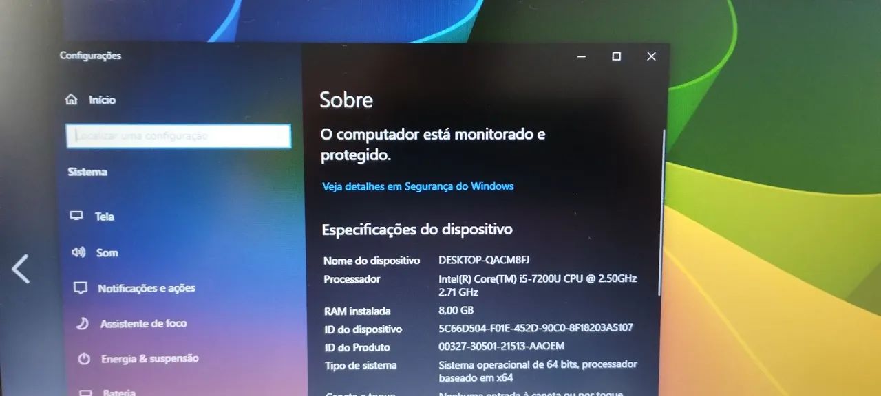 Notebook Samsung - Intel i5 - SSD - 8GB de RAM - NVIDIA GForce - Bateria Boa  - Foto 4