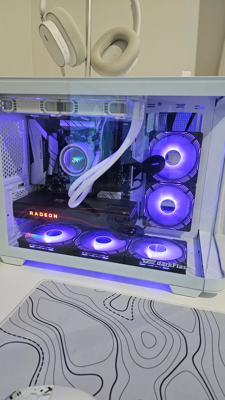 PC Gamer ryzen 7 5700x3d placa de vídeo rx 5700xt 8gb