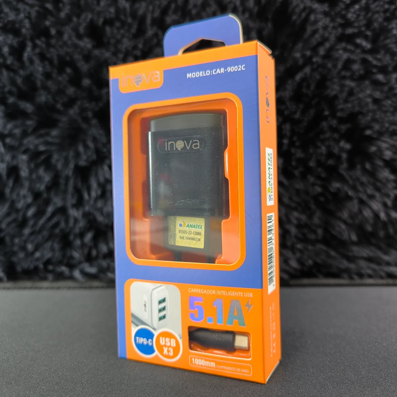 Carregador Veicular USB 5.1A 3 Portas Inova CAR-9002C