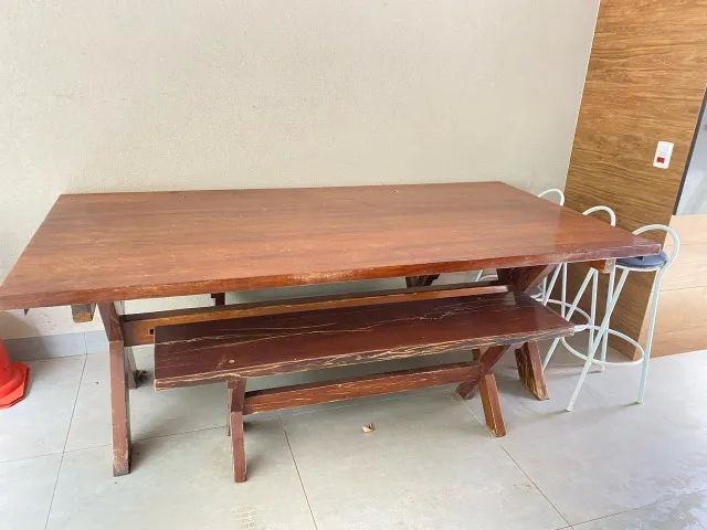 MESA DE MADEIRA GARAPEIRA PRANCHA 2,20X 0,90 - Foto 2