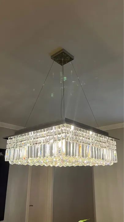 Jogo de Lustres de Cristal - teto e pendente