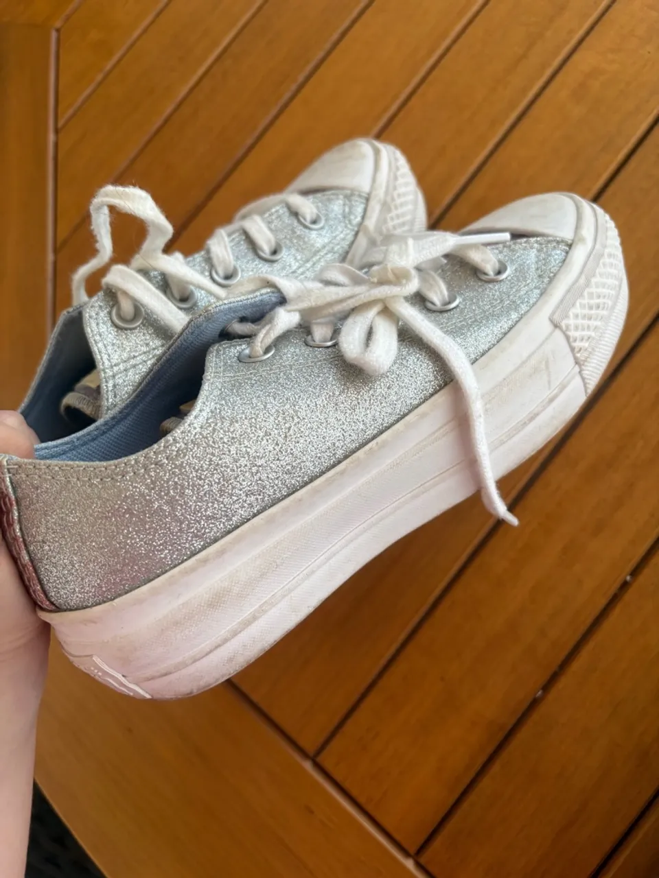 All Star Converse Prateado