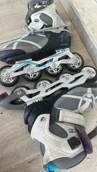 Patins Inline Aluminum 6364 Feminino 2018 Ajustável 80 mm roda - Foto 2