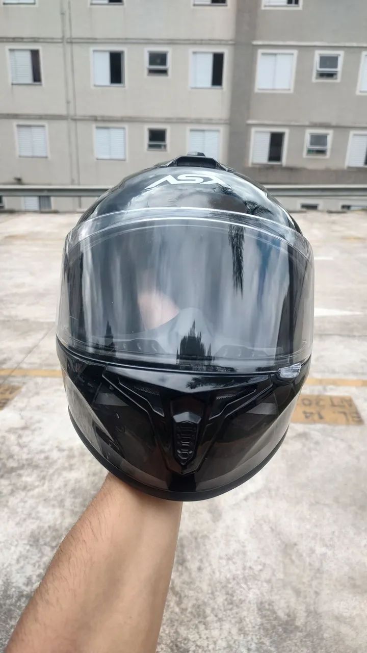 Capacete ASX Draken UK Preto/Cinza Tam 58 - Foto 3