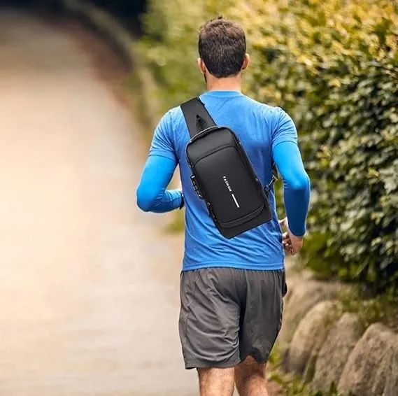 Bolsa De Ombro Anti-roubo Com Carregamento Usb, Mochila Esporte - Foto 4