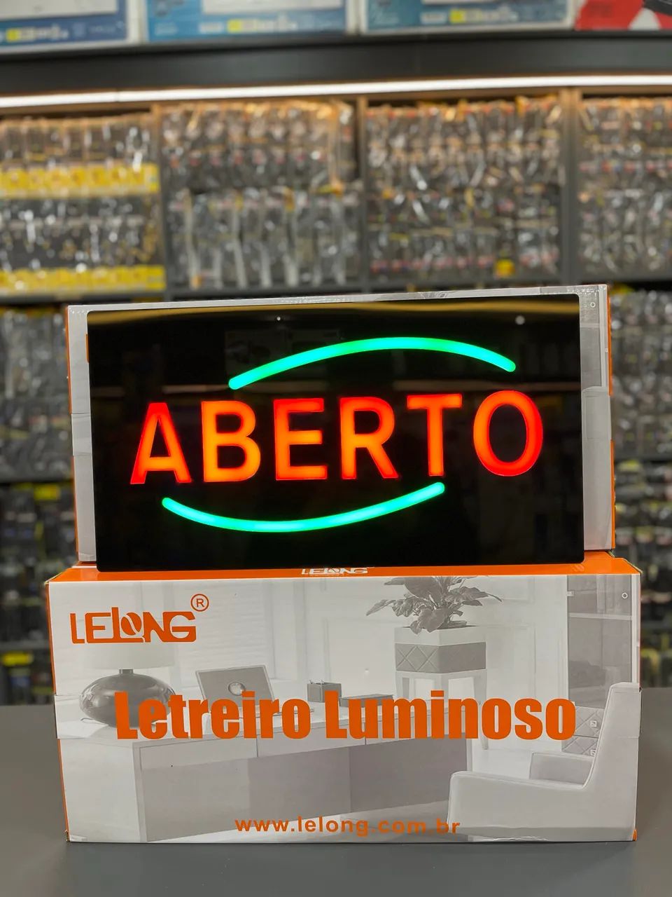 Painel luminoso escrito ABERTO ? - Foto 4