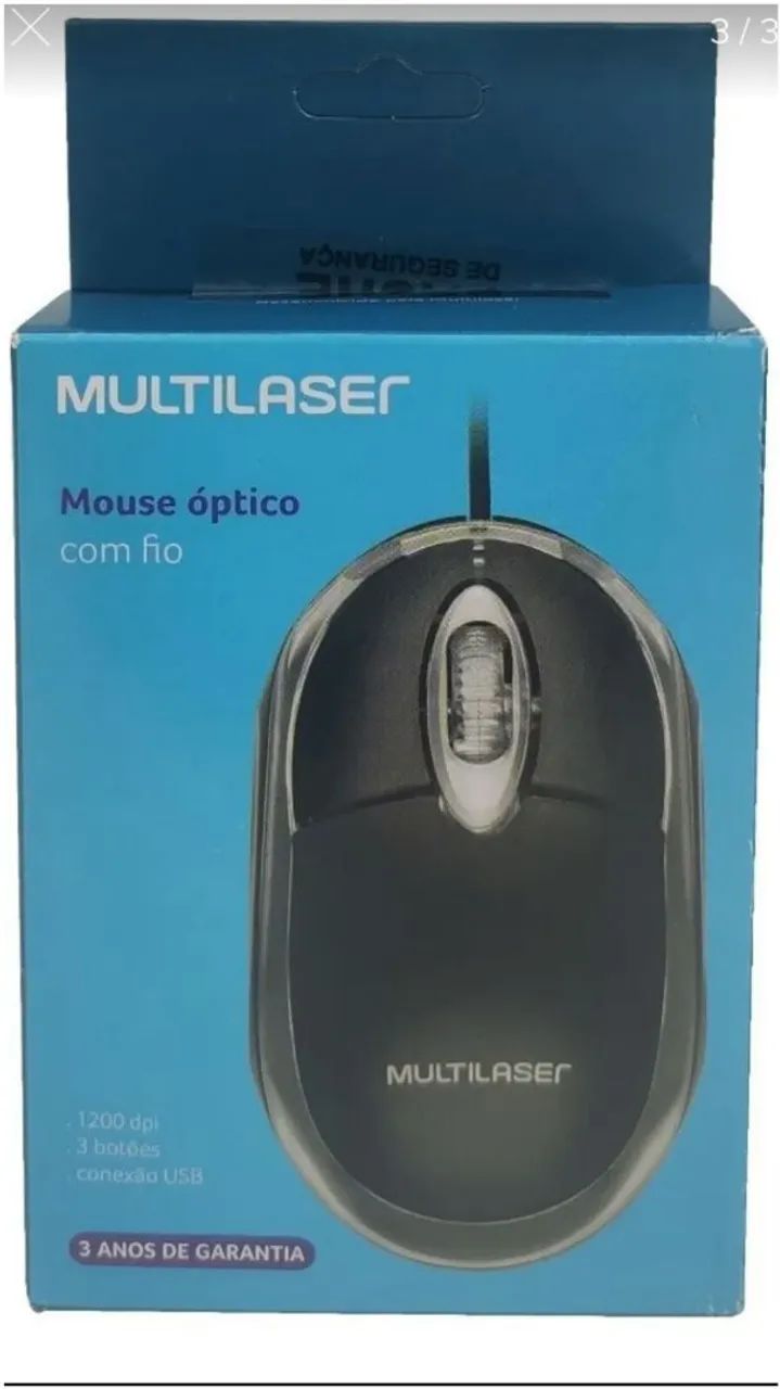 Mouse Óptico Multilaser com Fio usb - Foto 2