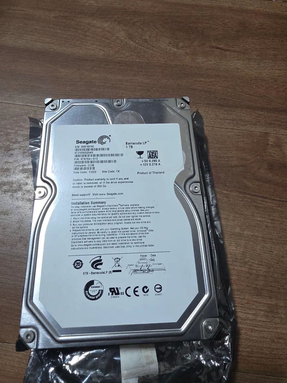 HD Seagate Barracuda LP 1 TB - ST3100520AS - 5900 RPM