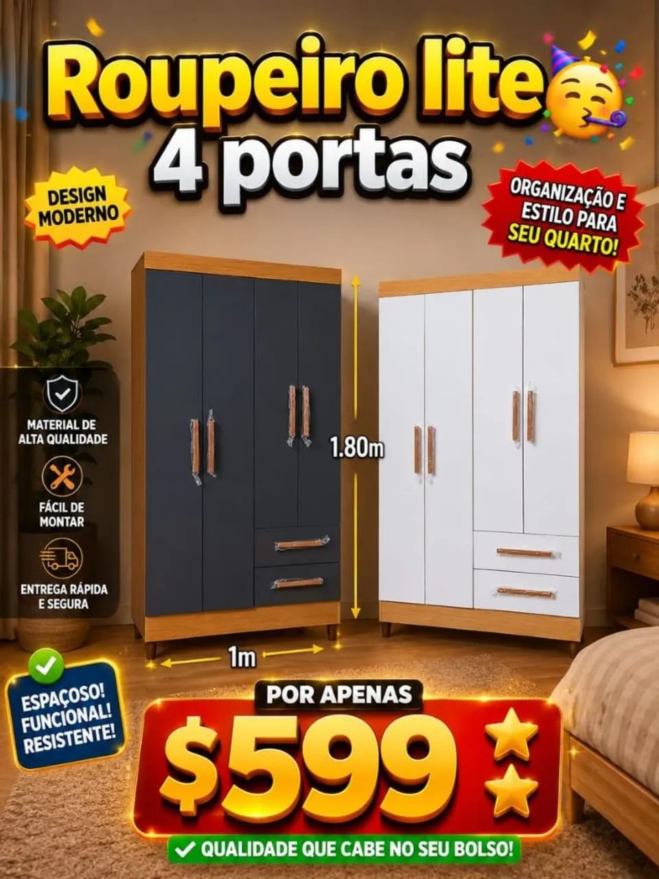 Guarda roupas novos 