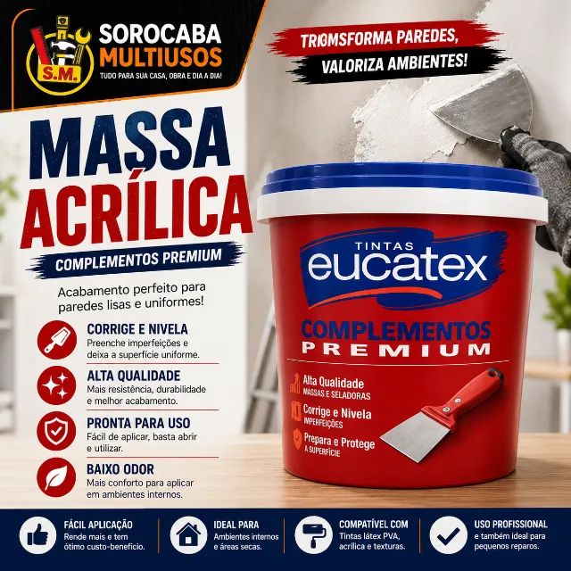 MASSA CORRIDA ACRILICA - Foto 2