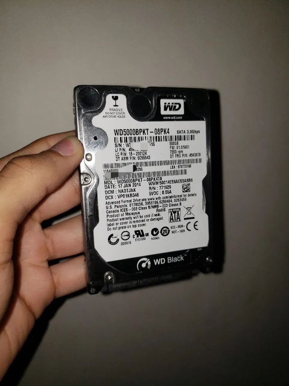 HD 500GB WD Black 