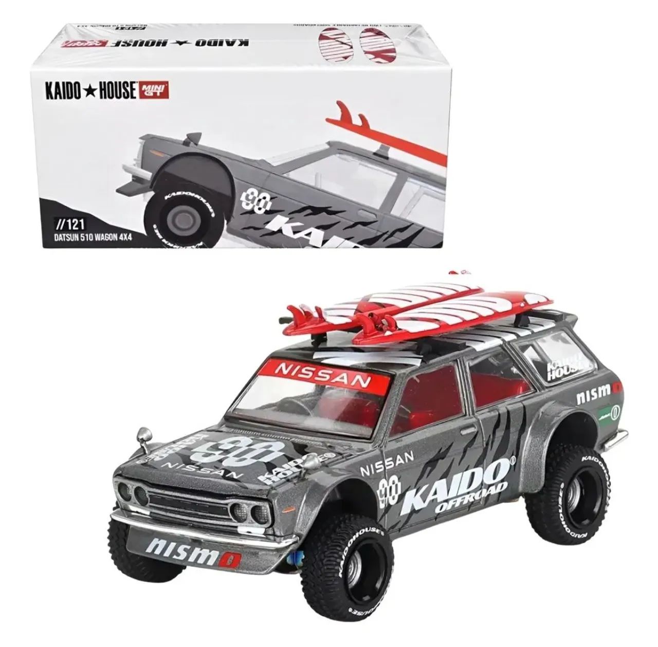 MINI GT 街道ハウスDATSUN KAIDO 510ワゴンチェイス Mini GT Kaido House Datsun 510 #121 - Hobbies e coleções - Boa