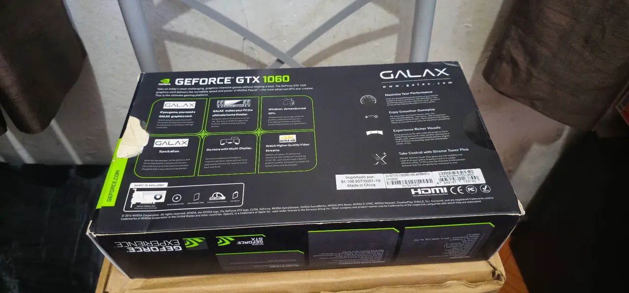 Caixa vazia placa de video gtx1060 galaxy - Foto 2