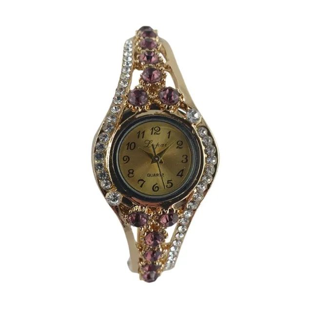 Relógio Bracelete Lupai Purple Crystals 