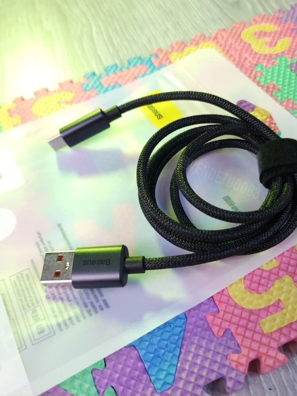 Cabo Baseus Usb C tipo C 100w 1m - Foto 4