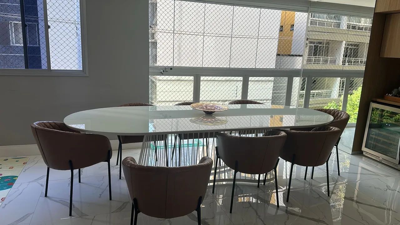 MESA JANTAR LUXO BRANCA  - Foto 3